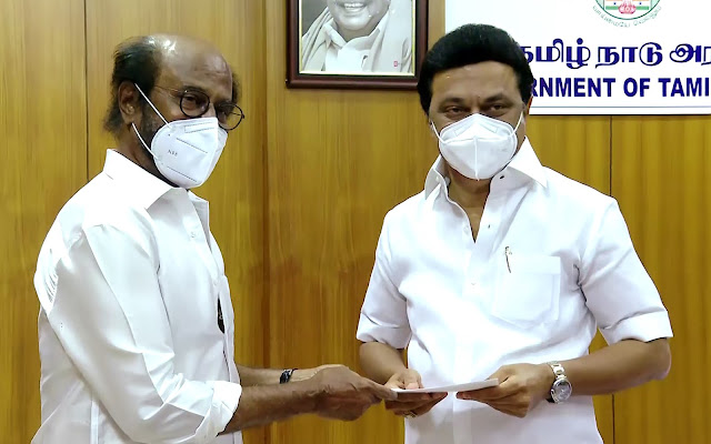 रजनीकांत ने सीएम एमके स्टालिन से की मुलाकात रजनीकांत ने सीएम एमके स्टालिन से की मुलाकात