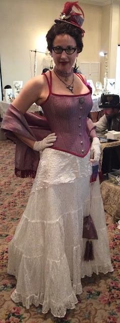 Gail Carriger Steampunk Fancy Pink at Gaslight Gathering in San Diego