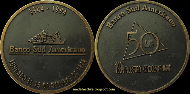 Medalla Banco Sudamericano  por 50 Años