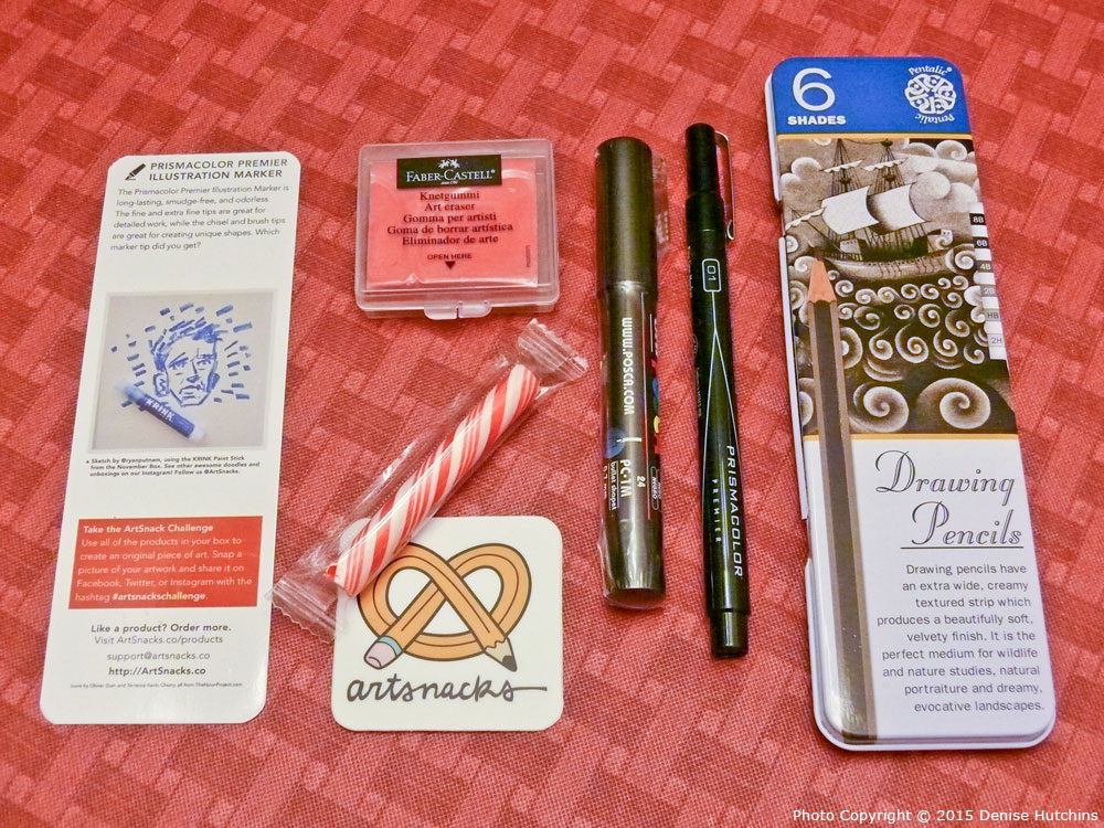 Contents of the December 2014 ArtSnacks Box Fully Revealed