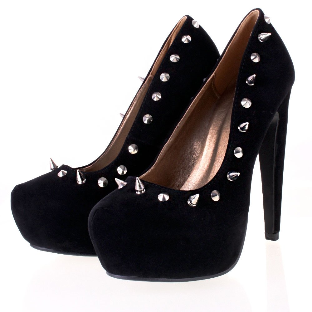 FleekGlobe: All Black High Heels Platform Shoes