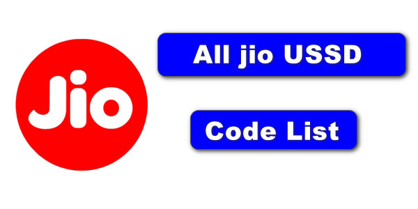 All jio USSD Code List 2020