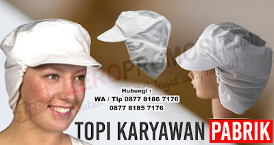 Topi karyawan pabrik, topi produksi, Topi Pet Sanggul, topi industri, topi pabrik, topi pabrik makanan, topi karyawan produksi,  penutup kepala untuk pabrik