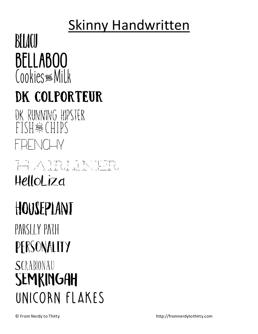 From Nerdy to Thirty A Font Nerd's Favorite Fonts