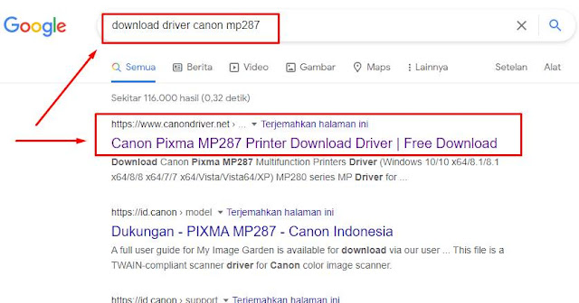 download driver printer canon mp287