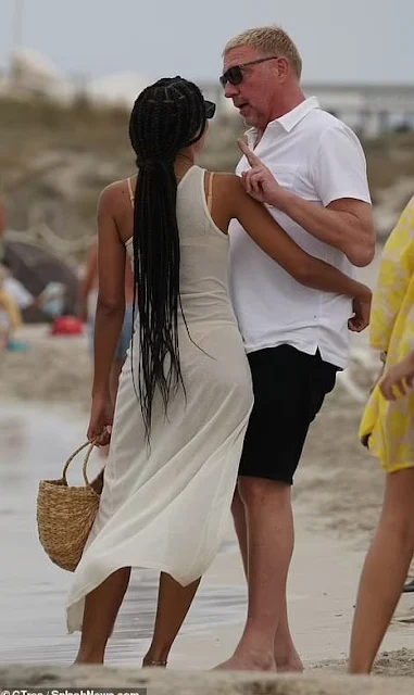 Boris Becker and his girlfriend Lilian de Carvalho Monteiro