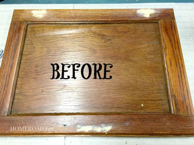 Vintage Cabinet Door Serving Tray www.homeroad.net