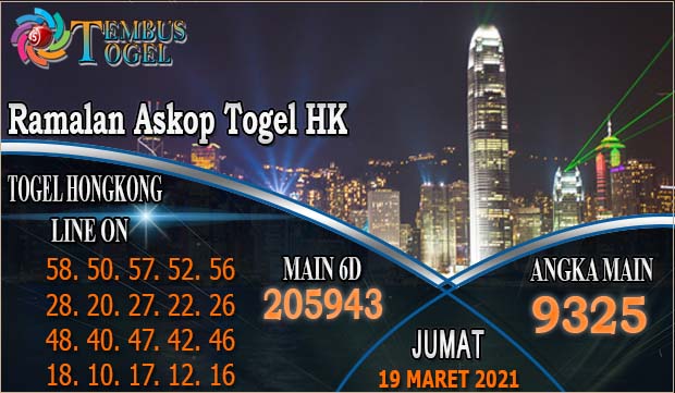 Ramalan Askop Togel HK - Jumat, Tanggal 19 Maret 2021