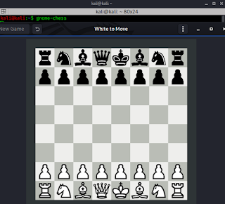 gnome chess playing in Kali Linux
