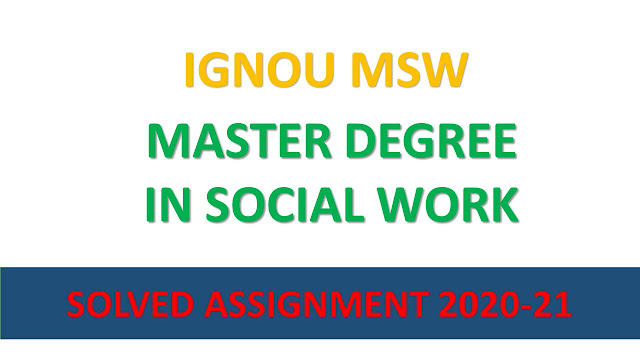 MSW Solved Assignment 2020-21
