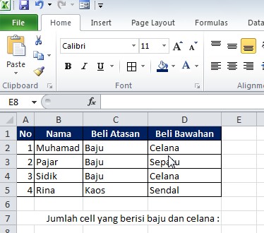 Rumus Array Excel Menghitung Jumlah Data Dengan Dua Kriteria