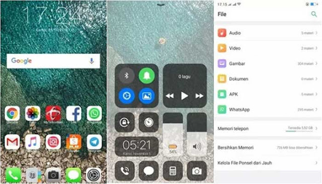 Tema Iphone X untuk Oppo A3s