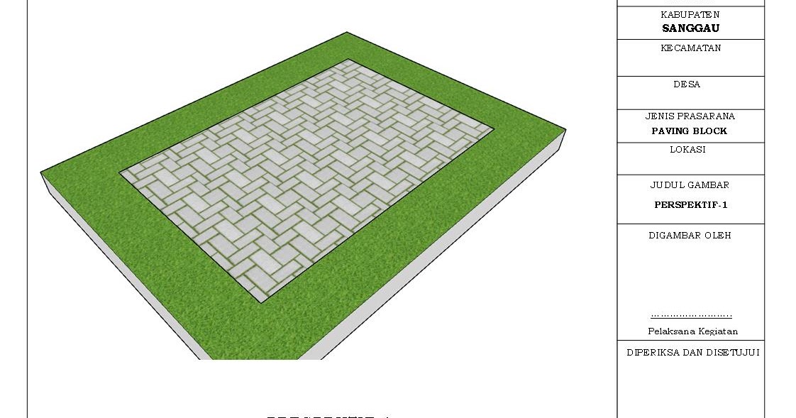 Infrastruktur Perdesaan Desain Dan Rab Pemasangan Paving Block