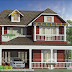 English model home design in Kerala 1817 sq-ft