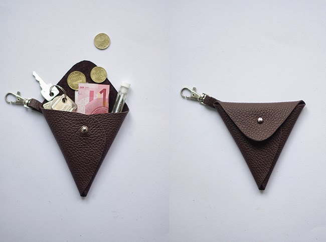 Triangle Leather Pouch Tutorial