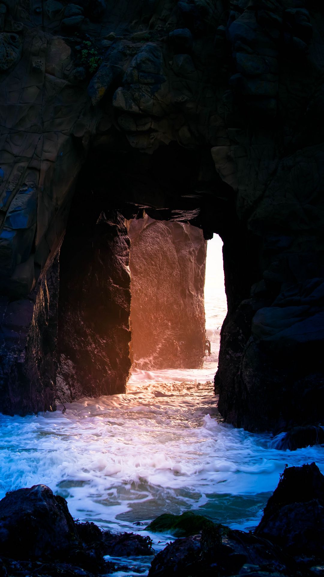 Nature Cave Rock Light Sea Stones