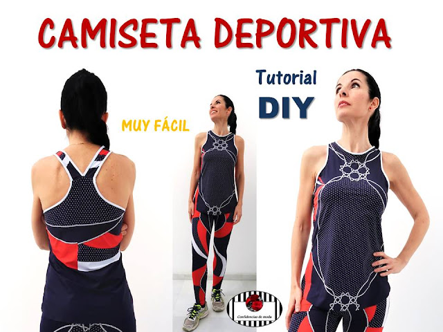 SPORTS SHIRT. Cómo hacer una camiseta deportiva. Tutorial DIY. MUY FÁCIL. Sin patrones (sin moldes)