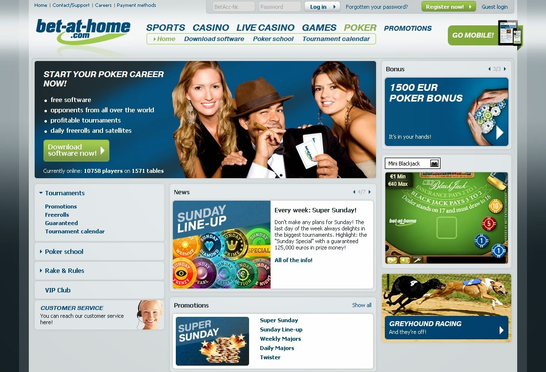 Bet-at-home Poker Screen