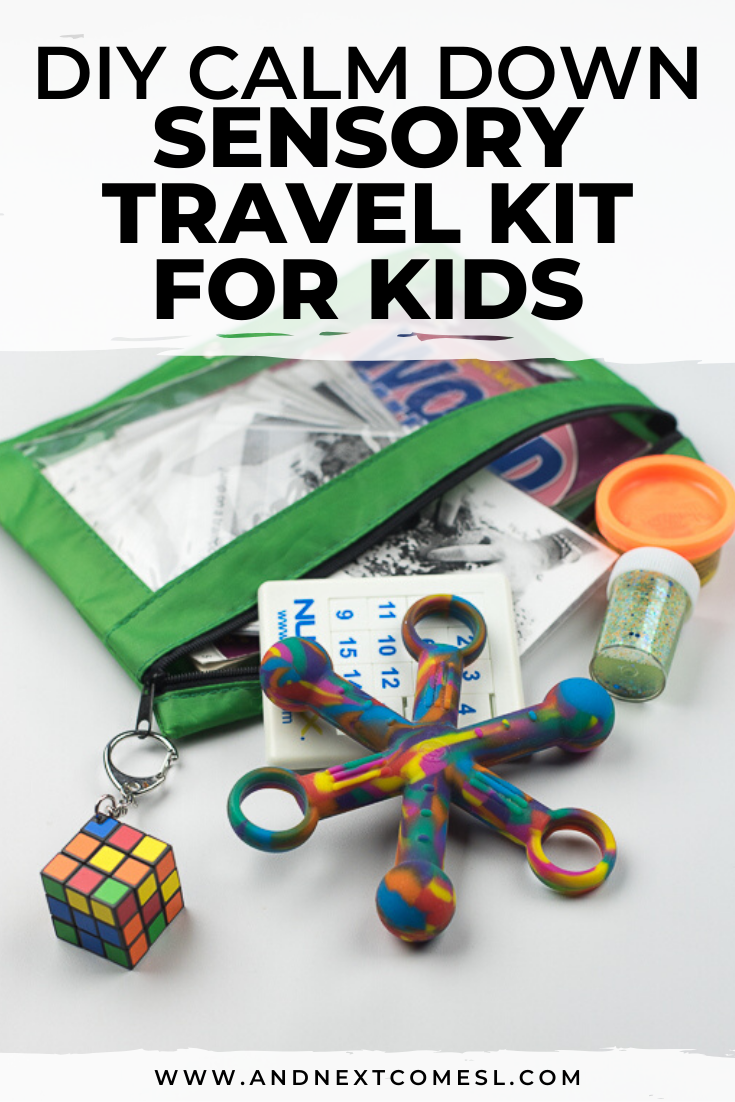 DIY Calm Down Sensory Travel Kit for Kids And Next Comes L