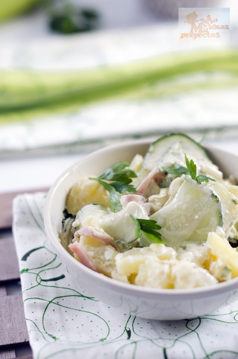 como preparar ensalada de patata y pepino