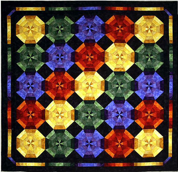 Oranje Quilters' Guild Kaleidoscope challenge almost final post