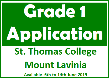 Grade 1 Application : St. Thomas College, Mount Lavinia