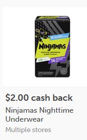 Pampers Ninjamas Diapers ibotta offer
