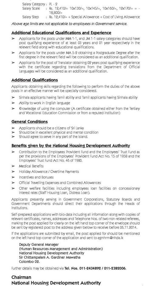 Vacancies at National Housing Development Authority
