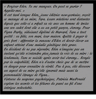 Message sans réponse Patricia MacDonald