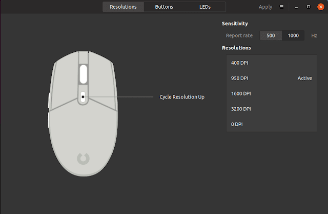 Controle de DPI Linux Mouse