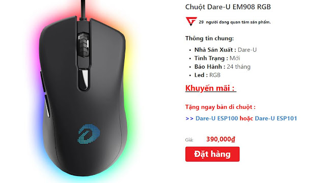 Những mẫu chuột chơi game dưới 500k cho sinh viên Những mẫu chuột chơi game dưới 500k cho sinh viên