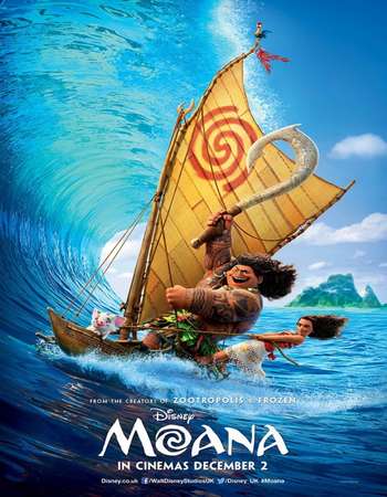 Poster Of Moana 2016 English 700MB DVDScr x264 Free Download Watch Online downloadhub.in