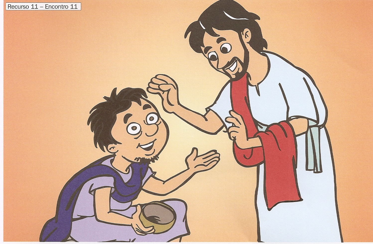 Criança com Jesus, Só Alegria! Jesus cura um cego de nascença