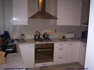 La Veta Azul: Mueble Cocina en Laca Blanca Brillante