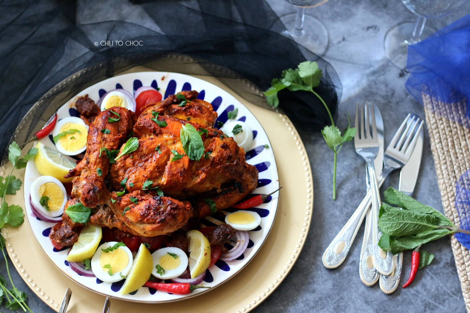 Murgh Musallam (Mughal-Style Stuffed Whole Chicken) Murgh Musallam (Mughal-Style Stuffed Whole Chicken)
