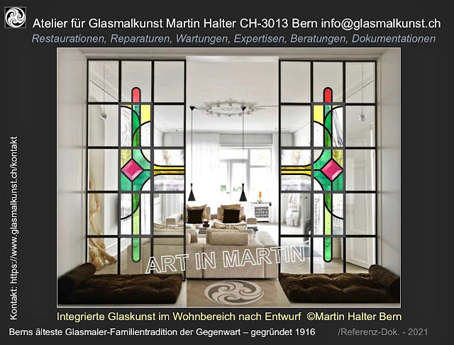 Aktuelle Glasmalerei Glaskunst in Bern Atelier HALTER Martin (3