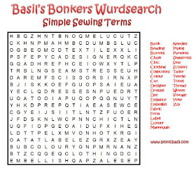 Brain Training with Professor Basil #65 Wurdsearch Sewing Terms @BionicBasil®Downloadable Puzzle Fur Purrsonal Use Only