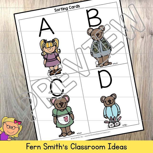 Fern's Freebie Friday - Goldilocks and the Three Bears for Kindergarten Week 3, Small Group, Seat work & Centers Freebie! Fern's Freebie Friday - Goldilocks and the Three Bears for Kindergarten Week 3, Small Group, Seat work & Centers Freebie!