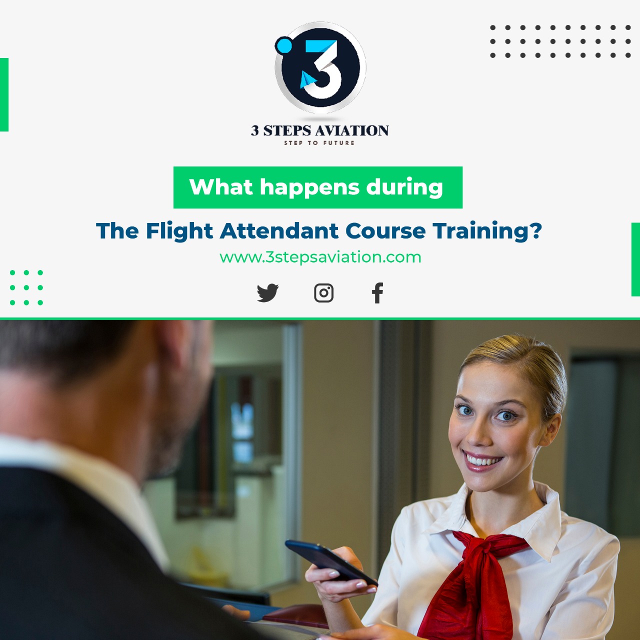 What happens during the flight attendant course training in Kolkata?
