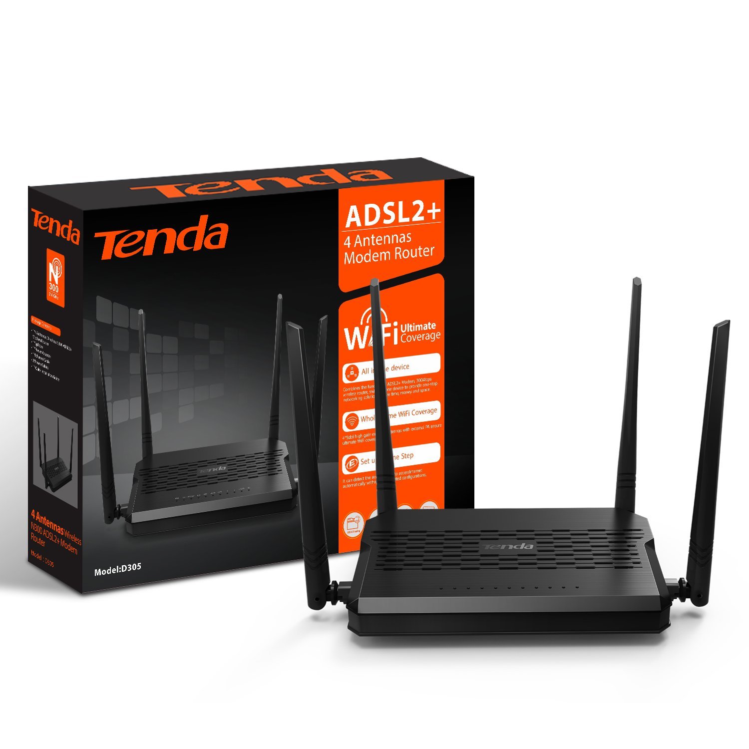 Routeur Tenda (D305) Modem Routeur 4 Antennes Meilleur Prix Marrakech