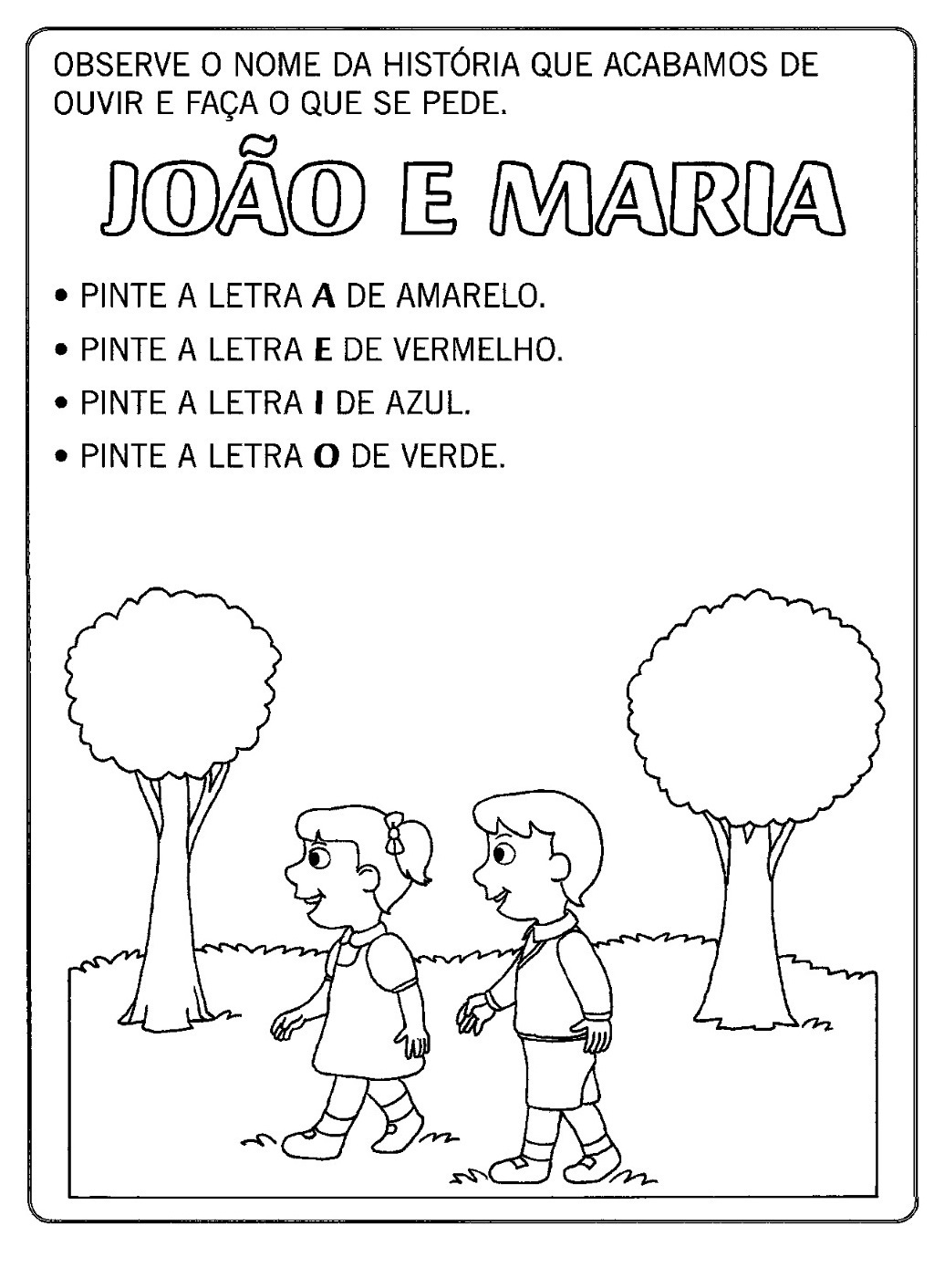 João e Maria atividades