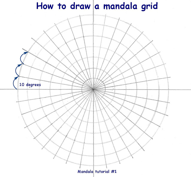 How to draw a mandala grid