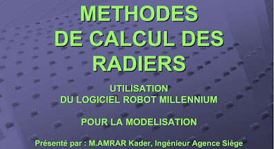 Méthodes de calcul radier béton armé selon le BAEL expliquées sur ce document.