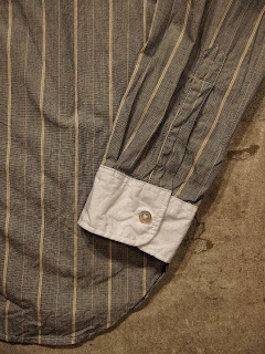 Engineered Garments Rounded Collar Shirt in Navy/Khaki St.Combo Spring/Summer 2015 SUNRISE MARKET