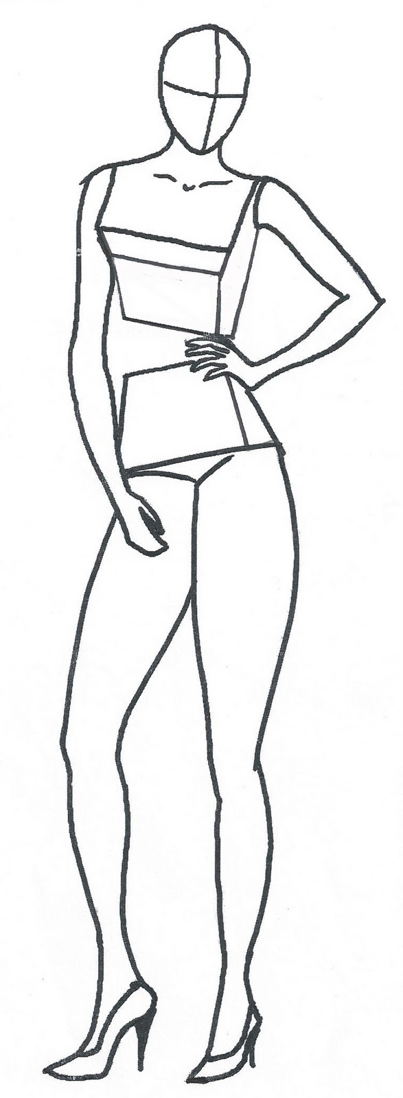 Printable Female Croquis Template - Printable Coloring Pages