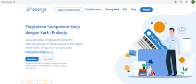 halaman situs resmi kartu prakerja