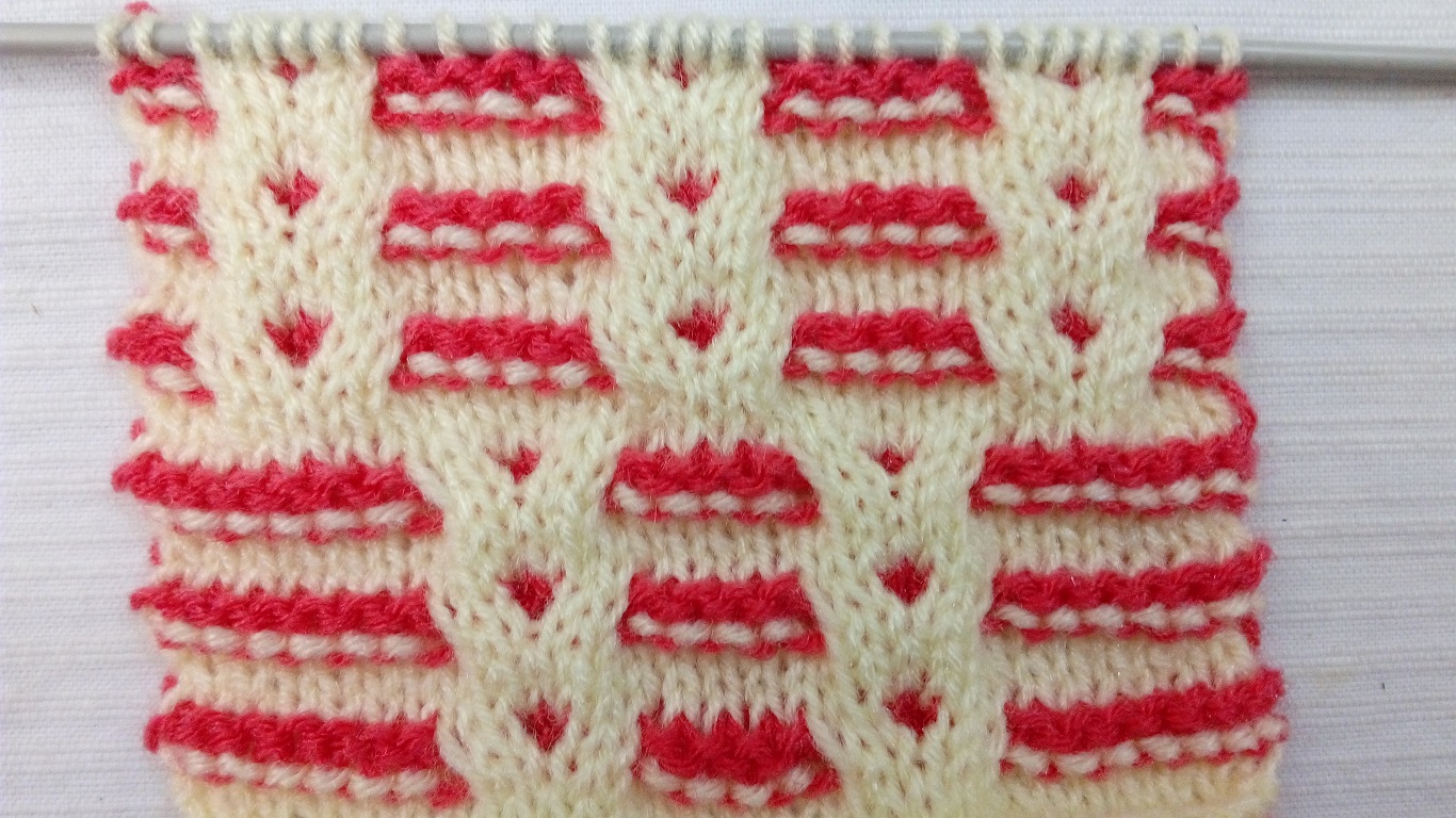 Two Colour Knitting Pattern Knitting Patterns Kiran The