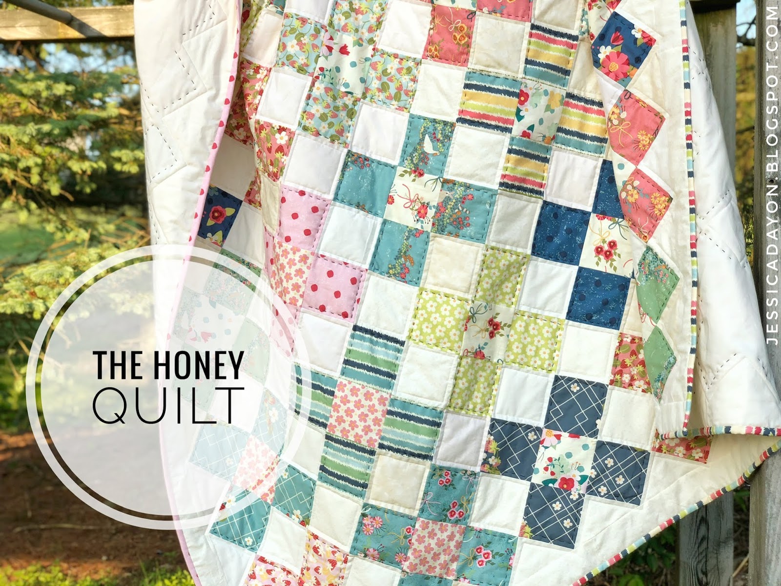 Riley Blake Designs Blog Tour- Strawberry Jam and Free Pattern- The Honey  Quilt