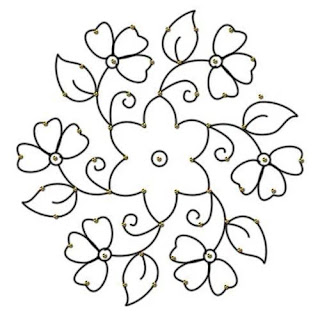 flower dot kolam for practice flower dot kolam for the practice