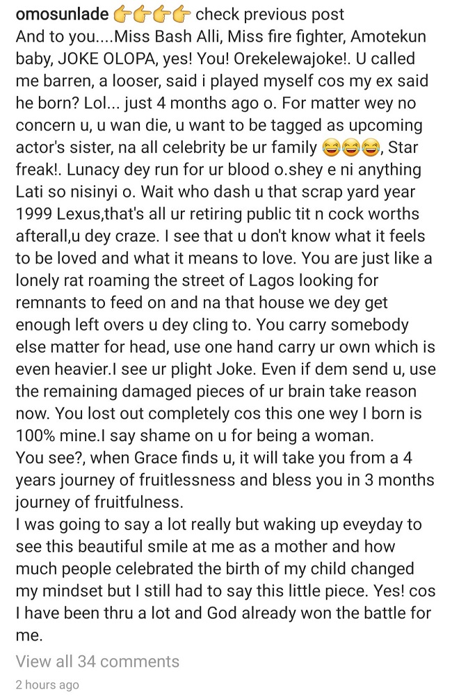 Keep my new husband's name out of your mouth...you are a chronic smoker with have low sperm count - Actor, Baba Tee's ex-wife, Dupe Odulate calls him out and makes several allegations 14